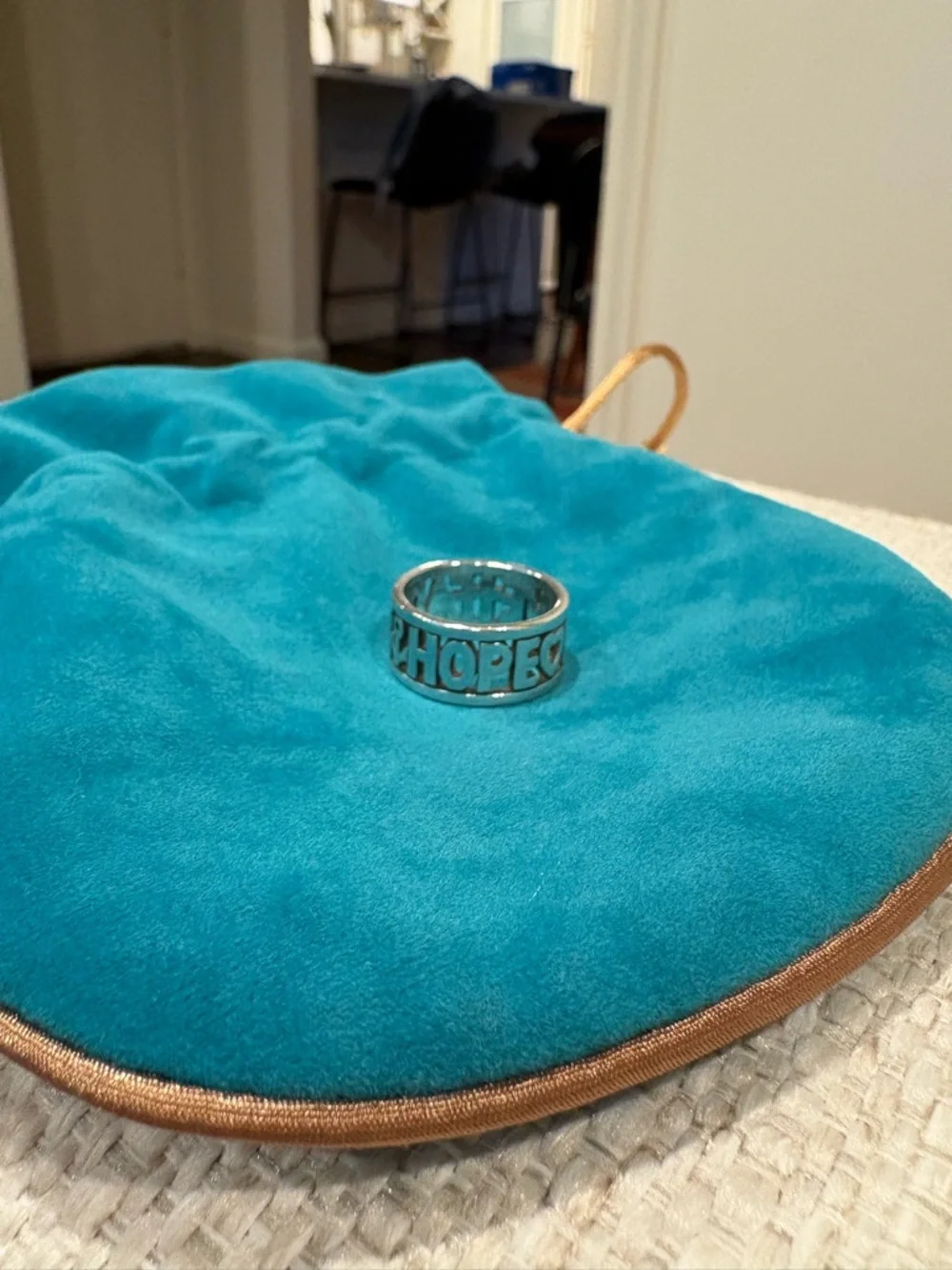 RETIRED - Size 7 James Avery “Faith, Love, Hope” Ring - Picture 3 of 3
